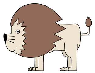 動物キャラクターイラスト - 動物・アニマル・哺乳類・ライオン・猛獣