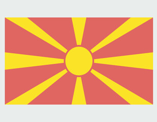 North macedonia flag vector illustration
