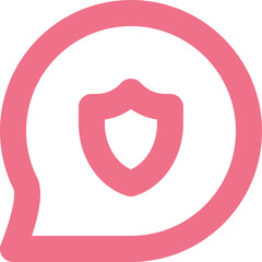 Message Circle Shield icon logo design