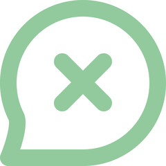 Obraz premium Message Circle Xmark icon logo design