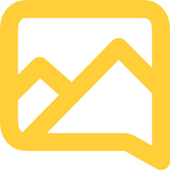 Message Square Image icon logo design