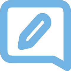 Message Square Pencil icon logo design