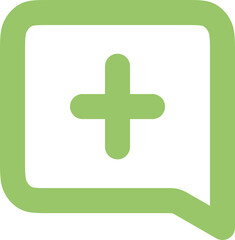 Obraz premium Message Square Plus icon logo design