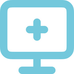 Obraz premium Monitor Medical icon logo design