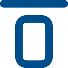 Objects align top alt icon logo design