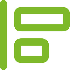 Objects align left icon logo design