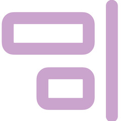 Objects align right icon logo design