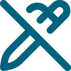 Obraz premium Pen Clip Slash icon logo design