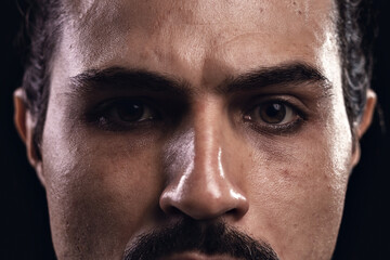 Obraz premium portrait of a brazilian man with samurai costume