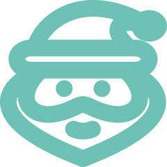 Santa Claus icon logo design