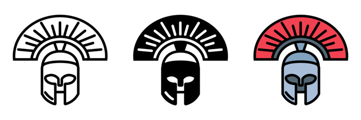 Centurion icon is a commanding officer in the Roman army responsible for leading a century of soldiers distinguished by helmet and armor.