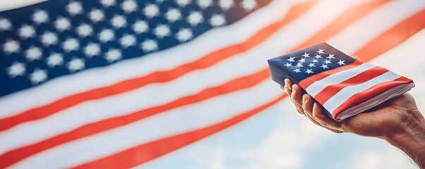 Emotional Veteran Honoring Sacrifice on Veterans Day - Tribute to Courage Service and Bravery at Patriotic Gathering with American Flag