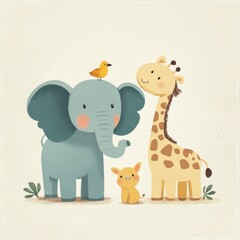 Fototapeta premium Adorable Animal Friends
