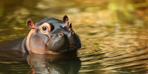 Fototapeta premium Discover how hippos thrive in their natural aquatic habitats while showcasing their unique behaviors