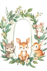 Obraz premium Whimsical Woodland Creatures