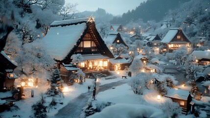 Obraz premium 日本の冬景色 Winter scenery in Japan
