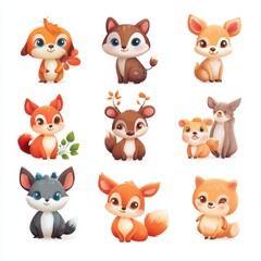 Adorable Cartoon Animals