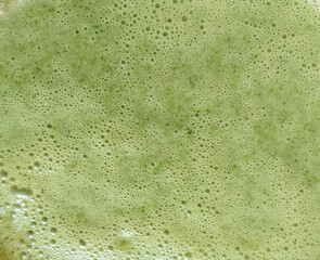 Closeup view of Sauce with small air bubble floating on surface