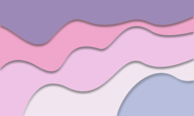 Abstract design featuring layered waves in pastel colors.