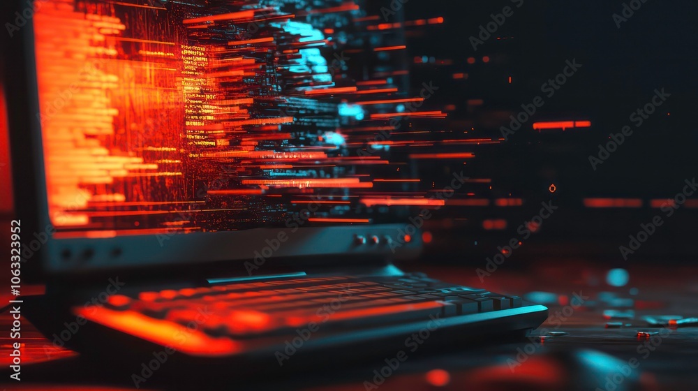 Poster Stock photo Critical computer fatal error Computer Glitch Error Fatal Errors Website Crash Problem