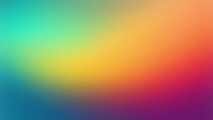 Obraz premium Fundo abstrato, degrade multicolorido, verde, azul, roxo, amarelo, vermelho, ciano, violeta. Fundo com textura, ruído. Banner, cartaz, flyer, arte para cartão, fundo de tela, proteção de tela.