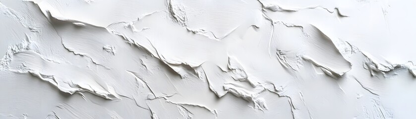 Fototapeta premium White Textured Abstract Painting with Swirls and Lines