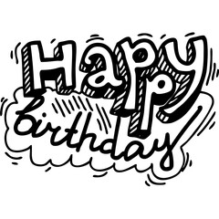 Happy irthday single vector icon