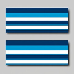 Obraz premium Two horizontal strips featuring varying shades of blue and white stripes.
