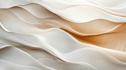 Obraz premium abstract wavy flowing fluid with soft textures and coffee colored tones