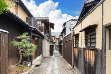 京都祇園の街並み(京町家)