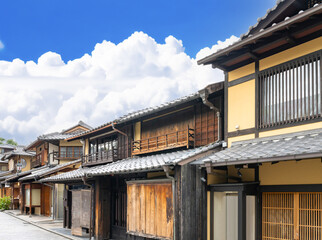 京都祇園の街並み(京町家)