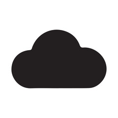 cloud computing concept icon vector silhouette on white background 