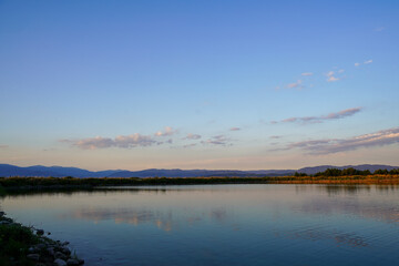 Belizmata Dam with a backdrop of the Pirin Mountains, Bansko, Bulgaria