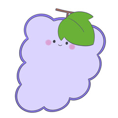 顔つきのかわいいぶどうのフレーム