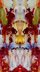 Fototapeta premium Abstract art background . Hand painting artwork . Canvas .