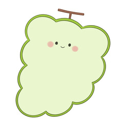 顔つきのかわいいぶどうのフレーム