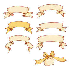 Decorative Ribbons and Banners Collection for Design Use