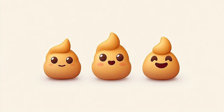 Charming poop emoji icons for text messages, perfect for adding a playful touch to your cute conversations. These delightful poop emojis enhance your messages with fun!