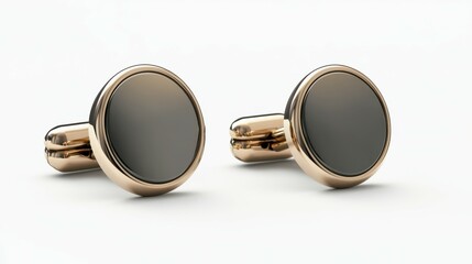 Two Cufflinks with Round Caps Mockup