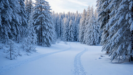 Obraz premium road in the snow