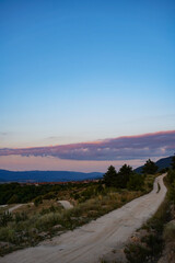 Hiking Trail from Bansko Town to the Pirin Mountains around Sunset