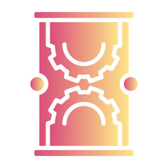 Time management  icon, gradient vector illustration
