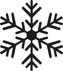 Detailed Snowflake Vector Silhouette - Winter Holiday Icon