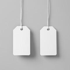 Blank price tags for product labeling or gift tagging, ideal for various creative projects and organization needs.