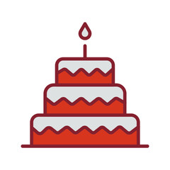 Cake Topper Vector Icon