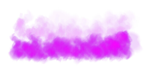 Bright Purple Smoke Cloud Illustration. Fantastic purple smoke. Magic smoke. Smog cloud on podium or stage. Fog vapor over ground or water surface, magic haze. PNG.
