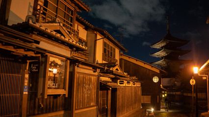 Obraz premium 産寧坂の夜景