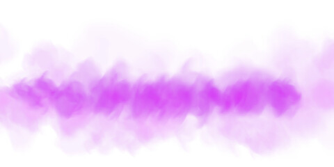 Bright Purple Smoke Cloud Illustration. Fantastic purple smoke. Magic smoke. Smog cloud on podium or stage. Fog vapor over ground or water surface, magic haze. PNG.