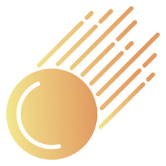 Meteor  icon, gradient vector illustration