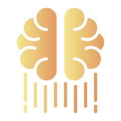  mental performance  icon, gradient vector illustration